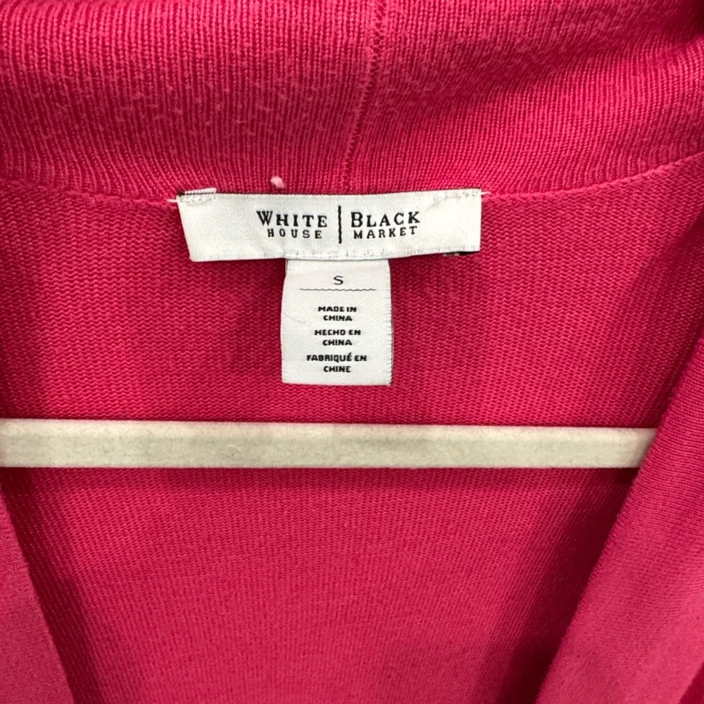 White House Black Market Fuchsia Open Front Cardigan - Picture 4 of 6